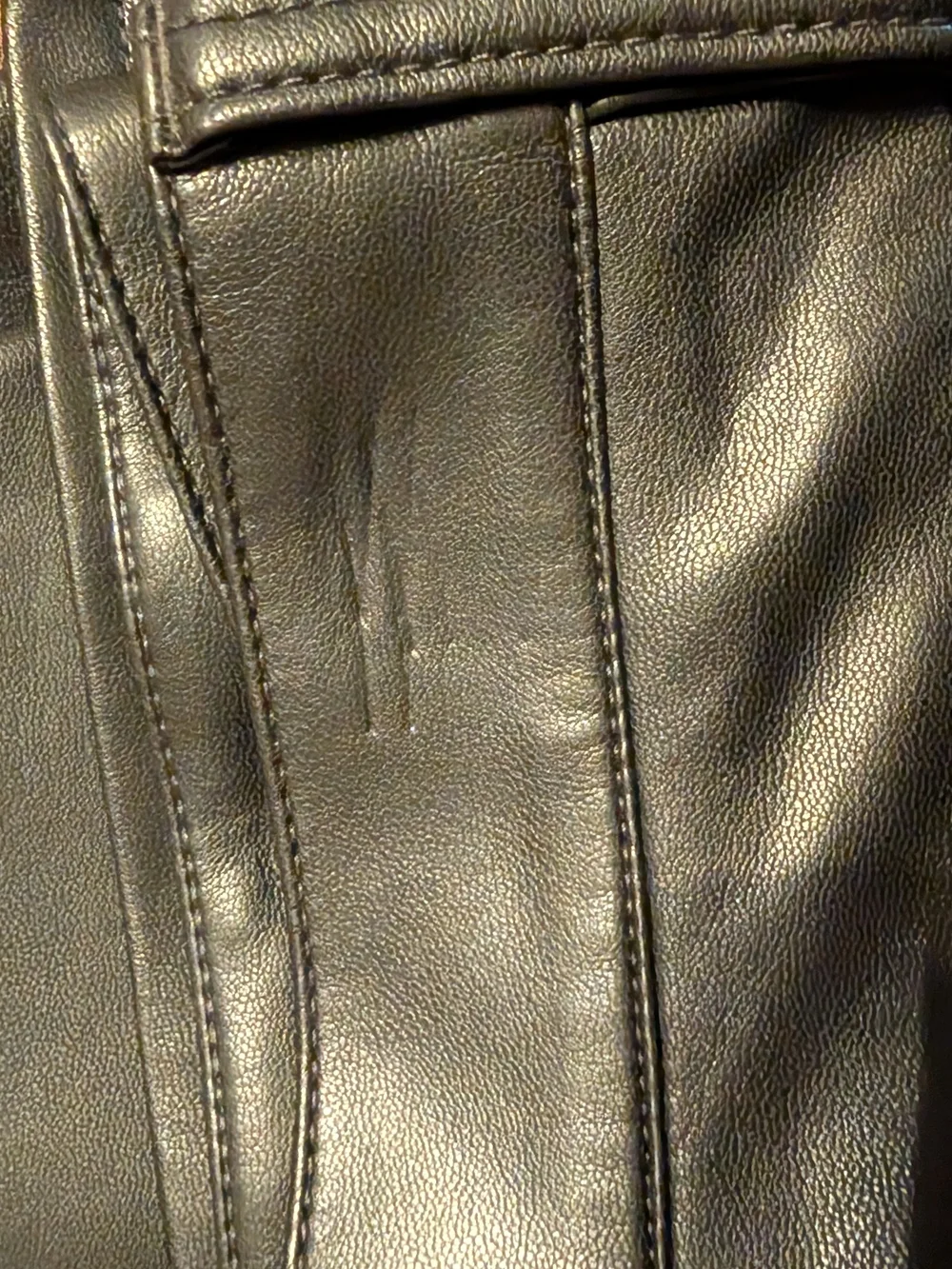 J. Crew Black Faux Leather Cropped Straight-Leg Pants
